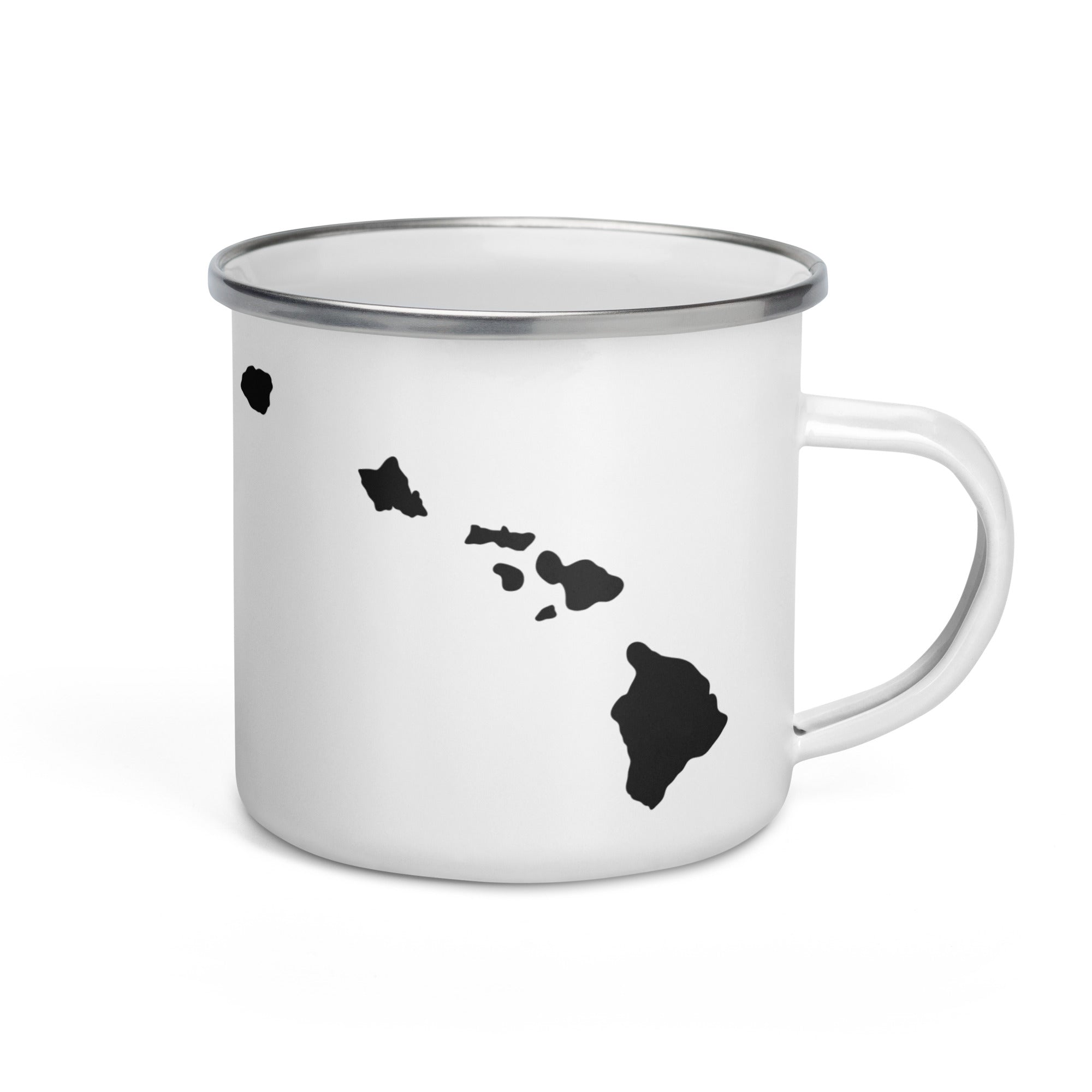 Hawaiian Flag & Islands Enamel Mug