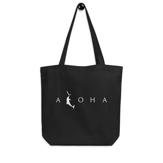 Aloha Dolphin Eco Tote Bag（Black)