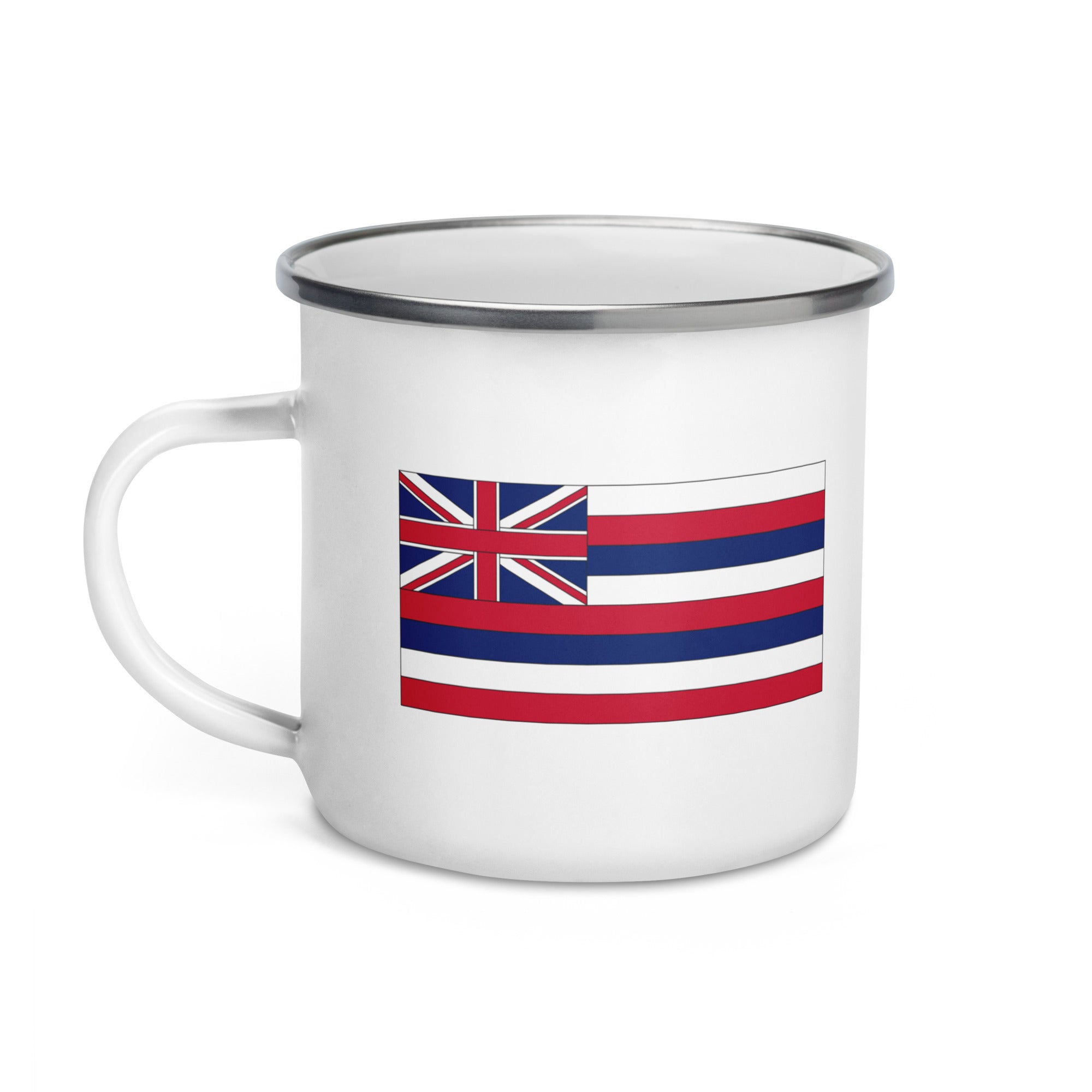 Hawaiian Flag & Islands Enamel Mug
